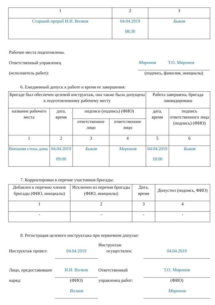 Для выполнения каких работ нужен наряд-допуск на высотные работы?