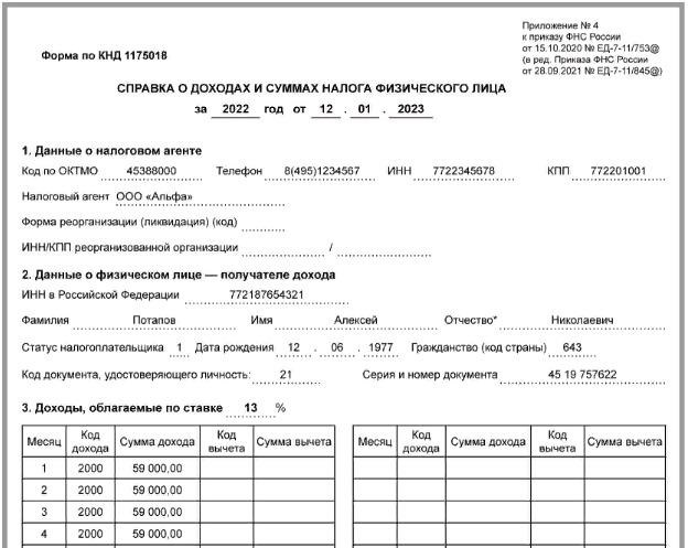 Расшифровка кода 2002 в справке 2 НДФЛ за 2012 год